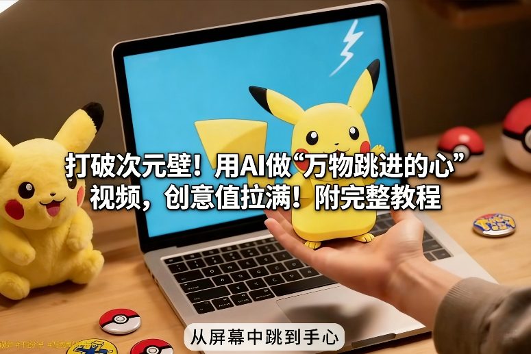 打破次元壁！用AI做【万物跳进手心】视频，创意值拉满！附完整教程-资源云