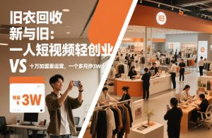 旧衣回收“新”与“旧”：一人短视频轻创业，VS十万加盟重运营，一个多月挣3W【揭秘】-资源云