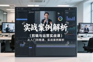剪辑与运营实战课，从入门到精通，实战案例解析（更新2026）-资源云