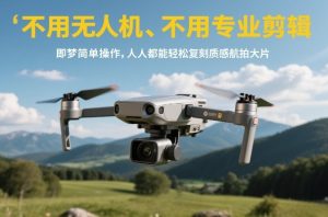 不用无人机、不用专业剪辑，即梦简单操作，人人都能轻松复刻质感航拍大片-资源云