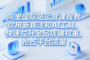 阿里国际站运营课程，教你用新算法和AI工具，快速拉升金品店铺权重，抢占平台流量（更新2026）-资源云