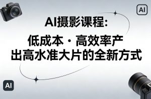 AI摄影课程,低成本高效率产出高水准大片的全新方式-资源云
