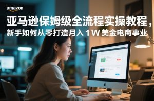 亚马逊保姆级全流程实操教程，新手如何从零打造月入1W美金电商事业-资源云