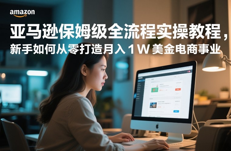 亚马逊保姆级全流程实操教程，新手如何从零打造月入1W美金电商事业-资源云