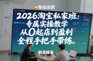 2026淘宝私家班:专属实操教学,从0起店到盈利,全程手把手带练(更新)-资源云