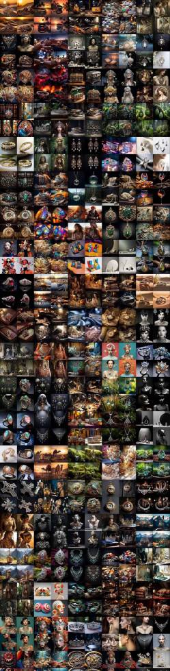 460+专业Midjourney珠宝摄影AI提示词戒指，项链-耳环-手链-宝石等，立即开始创作珠宝艺术-资源云