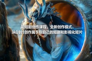 AI短剧创作课程，全新创作模式，从0到1创作属于你自己的短剧和影视化短片-资源云