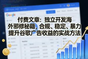 付费文章：独立开发海外邪修秘籍，合规、稳定、暴力提升谷歌广告收益的实战方法-资源云