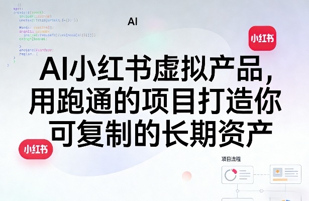 AI小红书虚拟产品，用跑通的项目打造你可复制的长期资产-资源云
