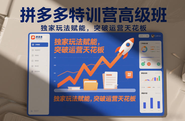 拼多多特训营高阶班，独家玩法赋能，突破运营天花板（更新26年3月13日）-资源云