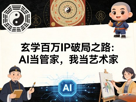 玄学百万IP破局之路：AI当管家，我当艺术家-资源云