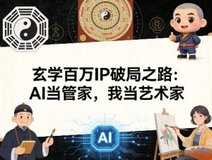 玄学百万IP破局之路：AI当管家，我当艺术家-资源云