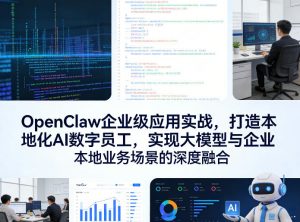 OpenClaw企业级应用实战,打造本地化AI数字员工,实现大模型与企业本地业务场景的深度融合-资源云