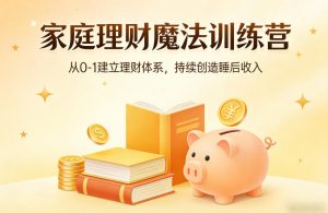 家庭理财魔法训练营,从0-1建立理财体系,持续创造睡后收入-资源云