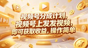 视频号分成计划，599元众筹的Red团队课程，视频号上发发视频，即可获取收益，操作简单-资源云