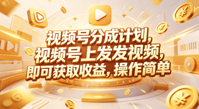 视频号分成计划，599元众筹的Red团队课程，视频号上发发视频，即可获取收益，操作简单-资源云