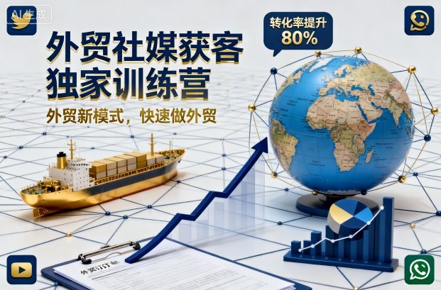 外贸社媒获客独家训练营，外贸新模式，快速做外贸（更新26年3月）-资源云