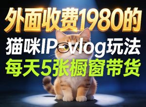 宠物赛道猫咪IP-vlog玩法,26条视频涨粉29W,每天5张橱窗带货拆解-资源云
