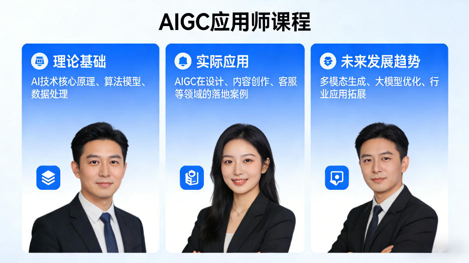 AIGC应用师课程，覆盖了AI技术的理论基础、实际应用、以及未来发展趋势-资源云